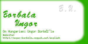borbala ungor business card